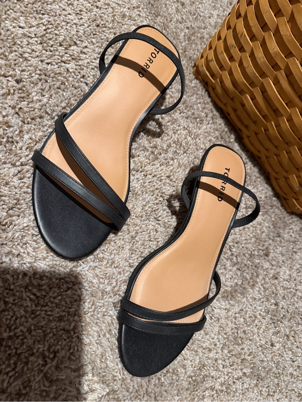 torrid Black Minimal Double-Strap Slide Sandals